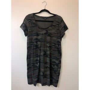 Social Standard Women's LARGE Camo Short Sleeve Dress